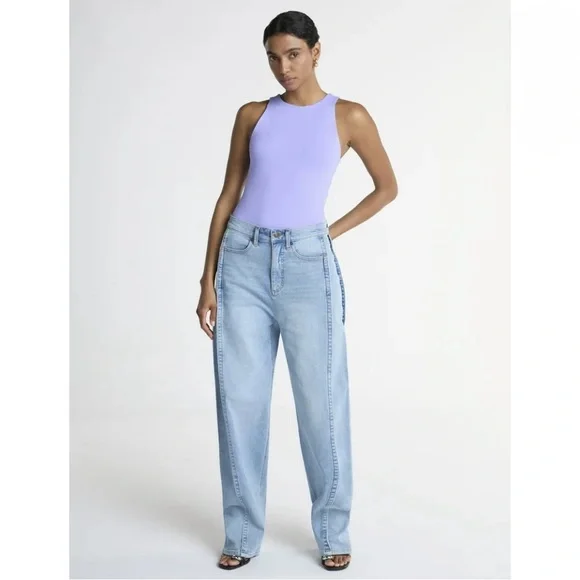 Scoop Women's Slouchy Barrel Straight High Rise Jeans Size 8 - Picture 3 of 5